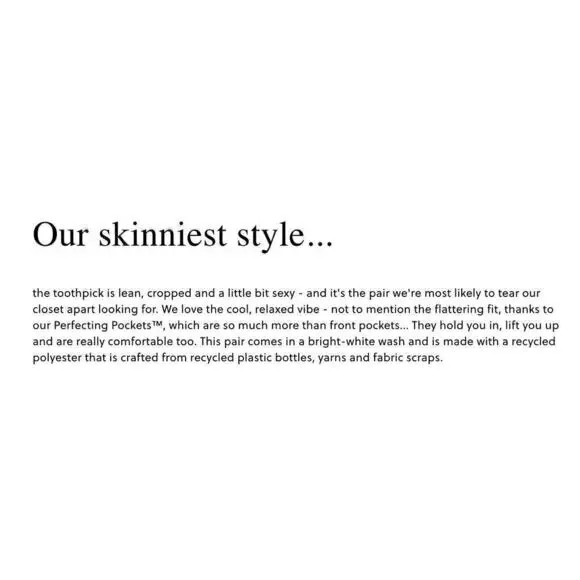 J.Crew 9" toothpick jean in white wash BQ310 size 26 NWT - Picture 8 of 8